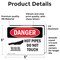 Signmission Hot Surface Sign, 3.5 in H x 5 in W, Vinyl Decal, Hot Pipes Do Not Touch OS-2PACK-DS-D-35-L-1362 - alternate 5